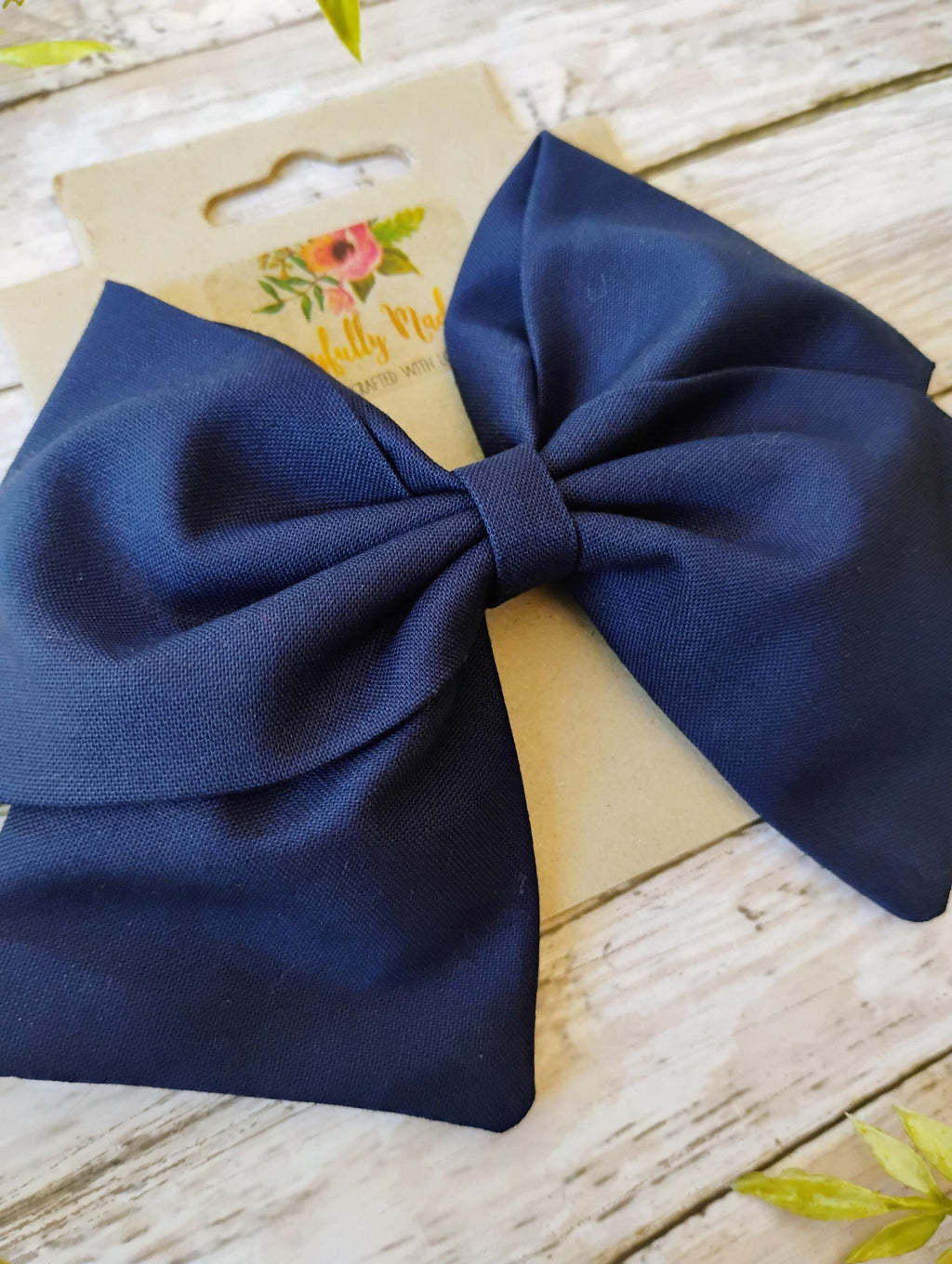 Navy Blue Hair Bow, Headband, or Ornament