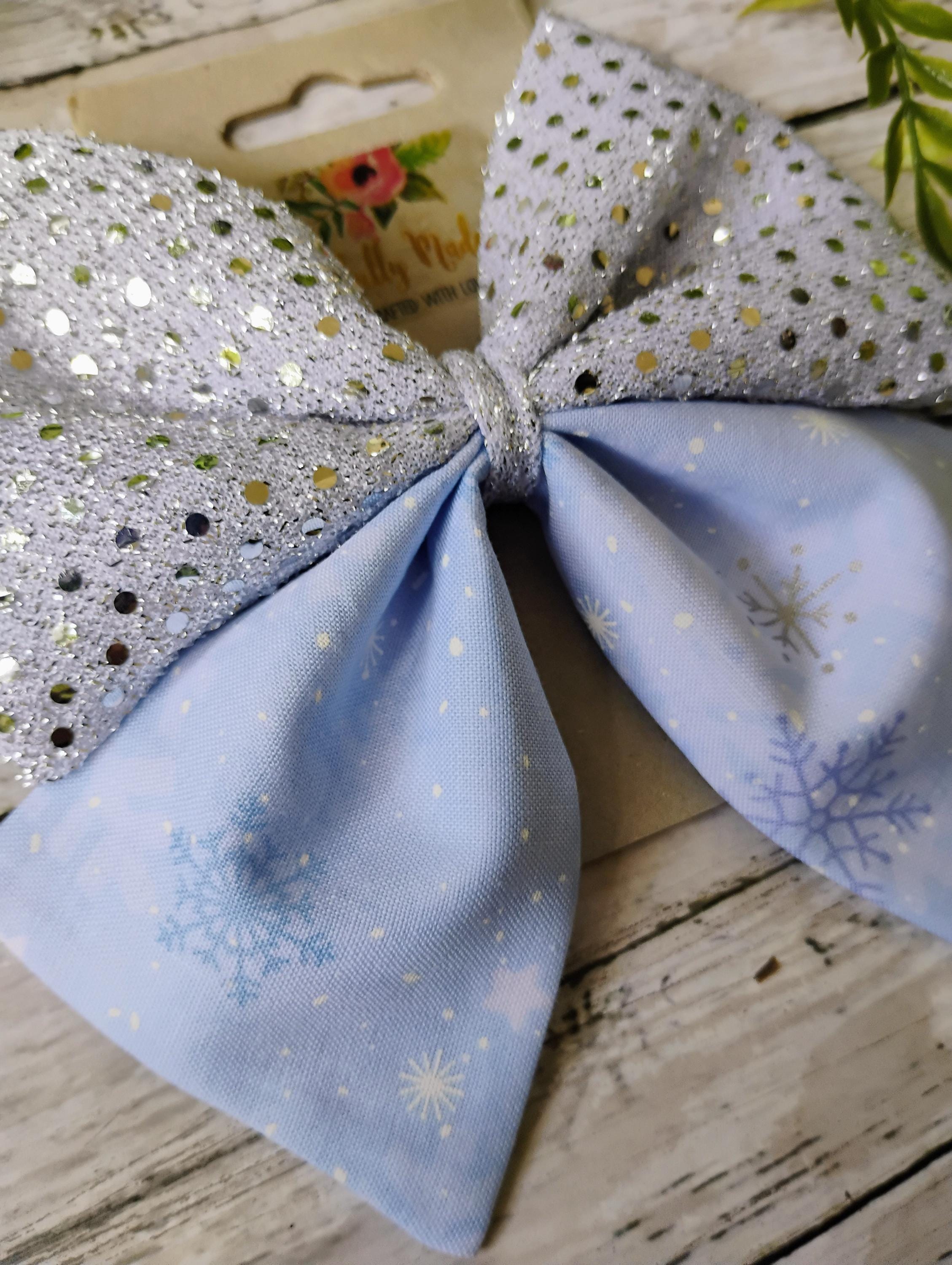 Elsa Sparkle Hair Bow or Headband
