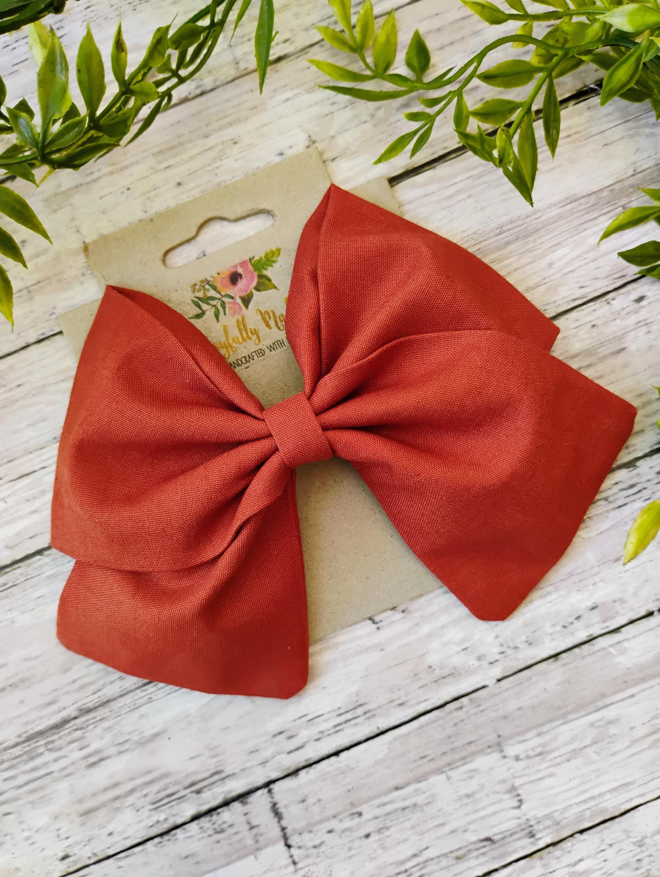 Burnt Orange Hair Bow, Headband, or Ornament