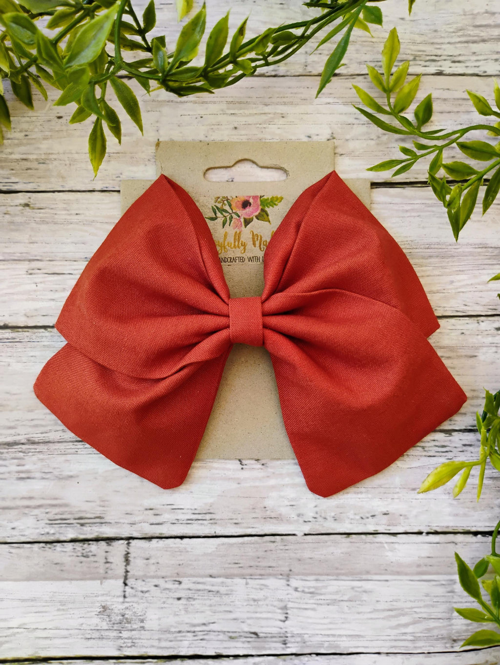 Burnt Orange Hair Bow, Headband, or Ornament