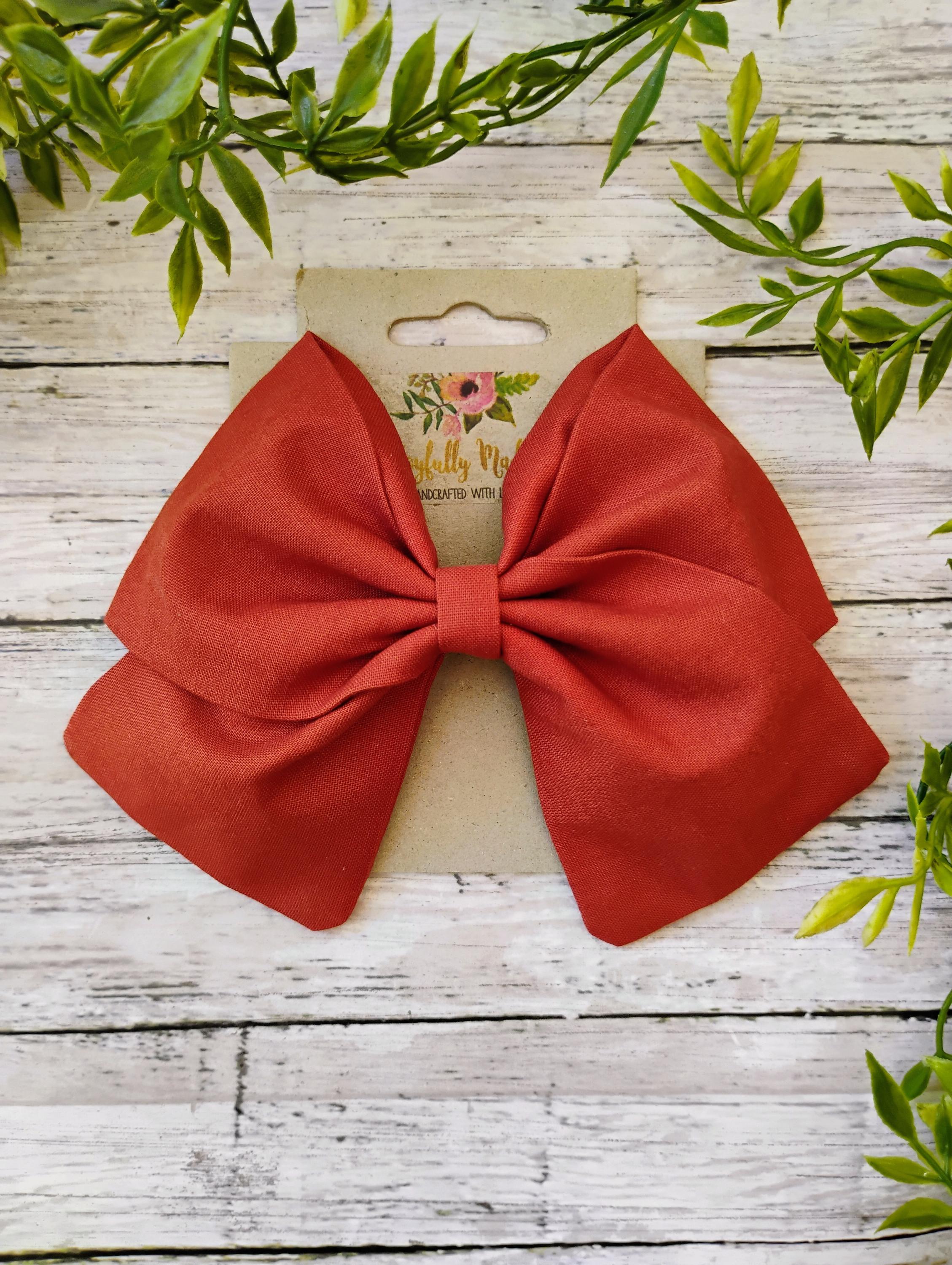 Burnt Orange Hair Bow, Headband, or Ornament