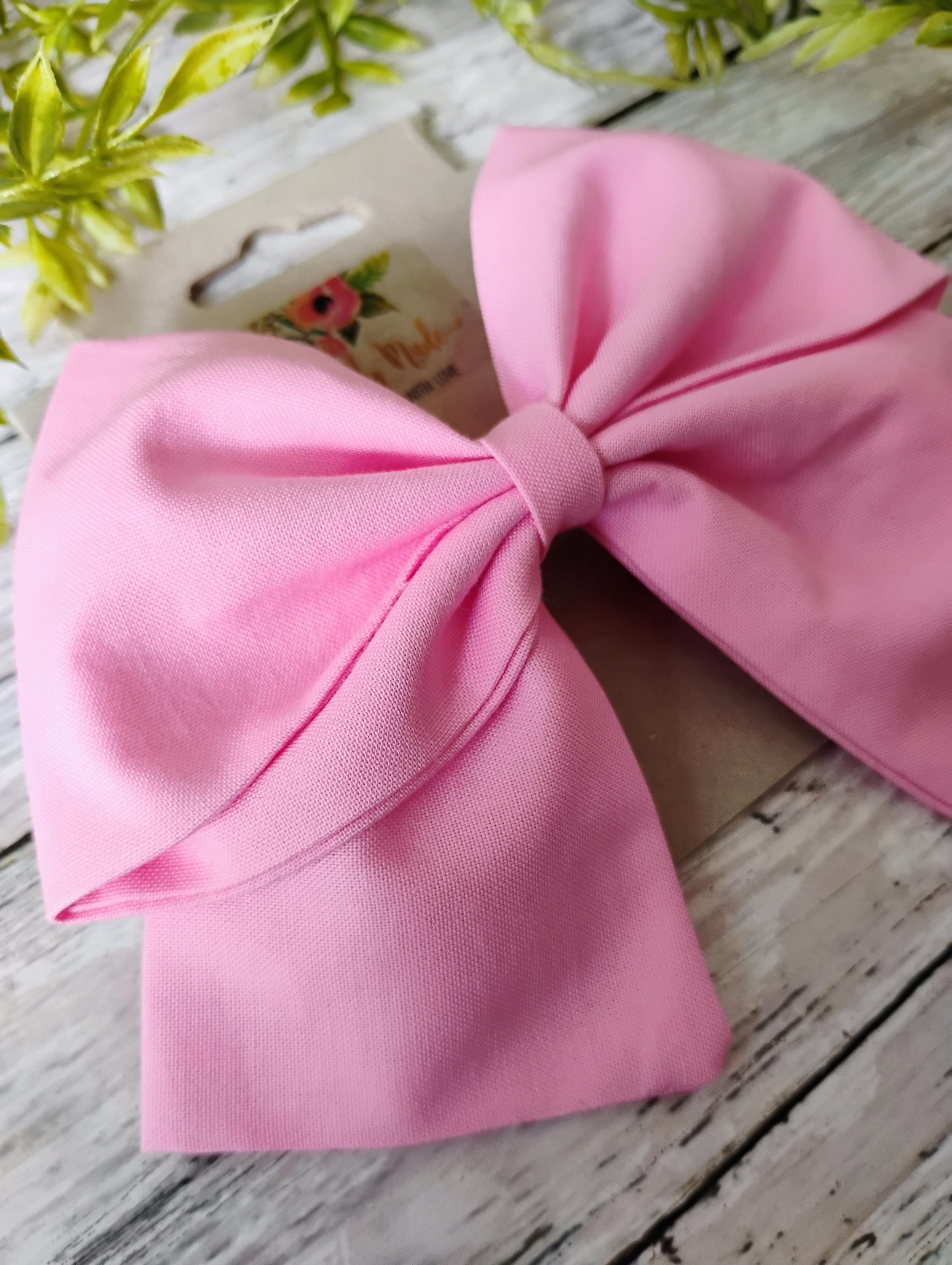 Pink Cotton Hair Bow, Headband, or Ornament