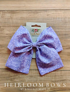 Jumbo Purple Vine Hair Bow: Handmade Cotton Sailor Bow