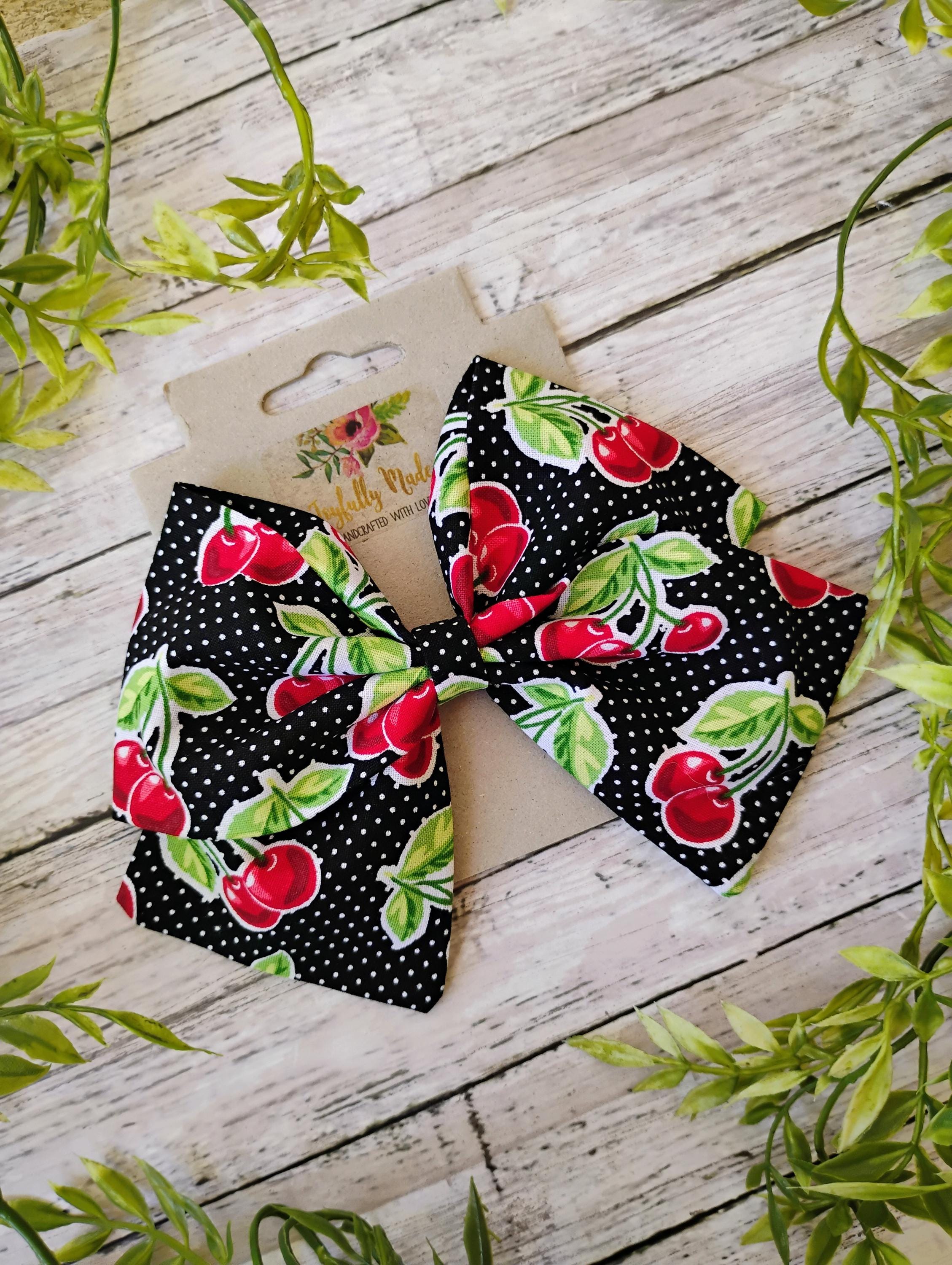 Cherry Hair Bow, Headband, or Ornament