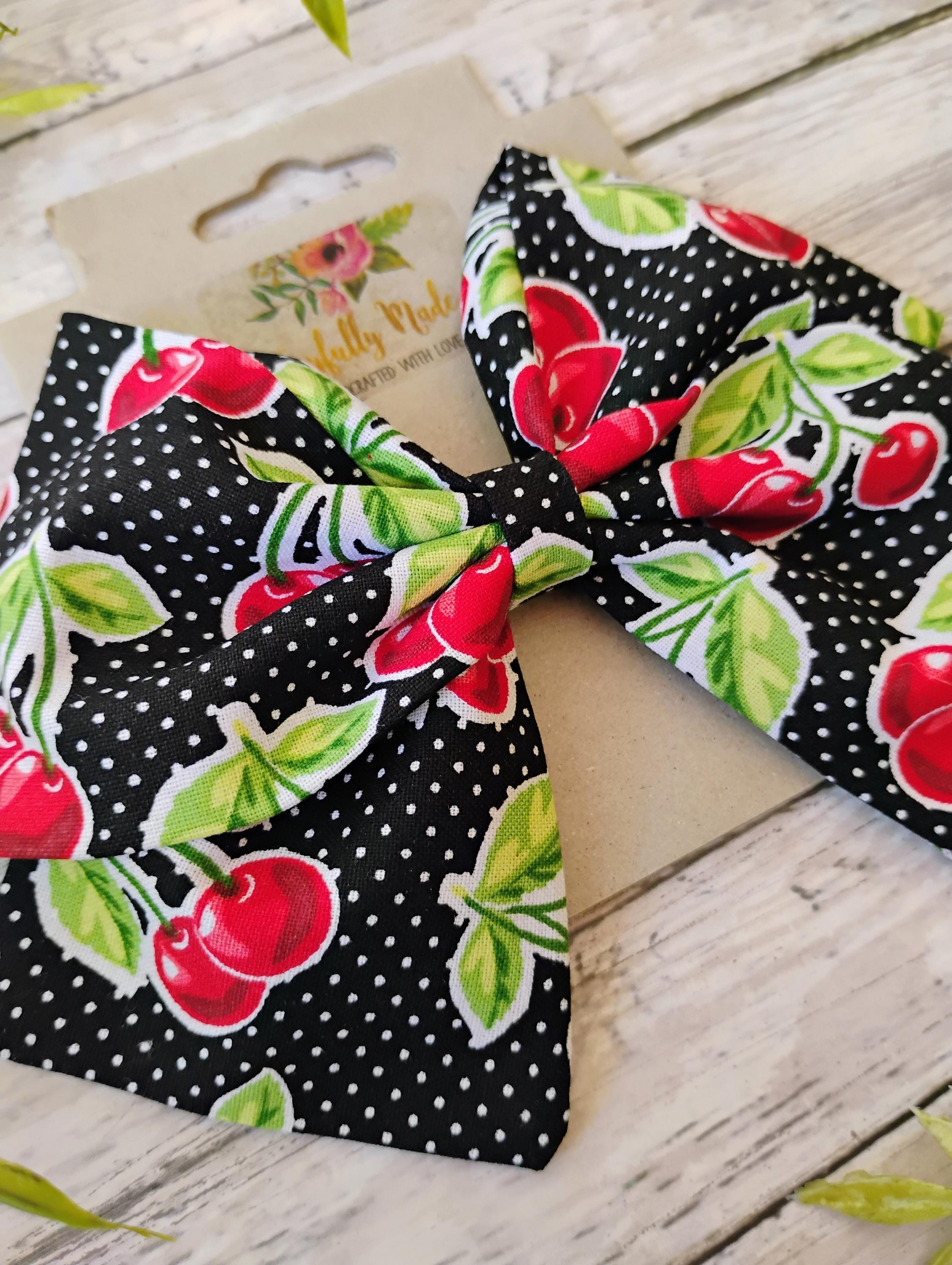 Cherry Hair Bow, Headband, or Ornament