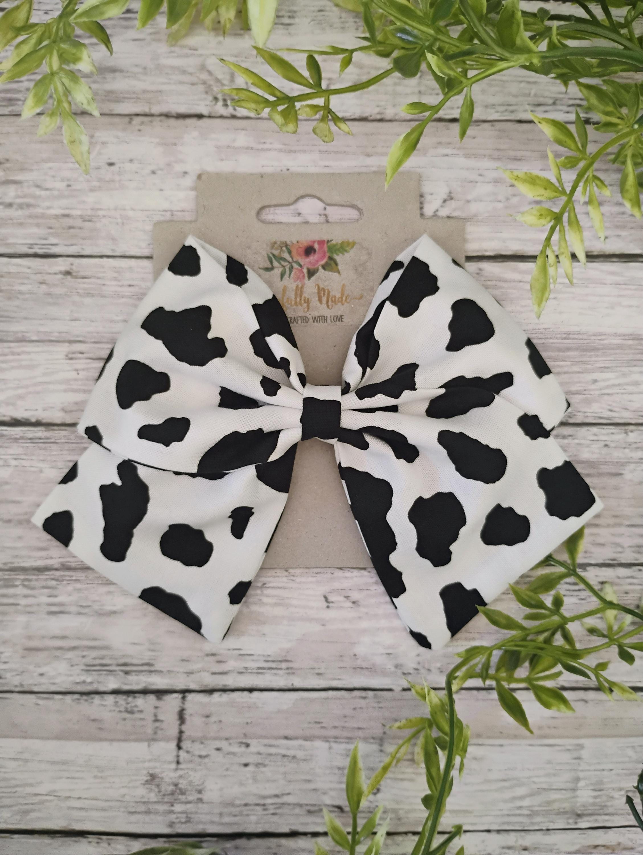 Cow Print Hair Bow, Headband, or Ornament