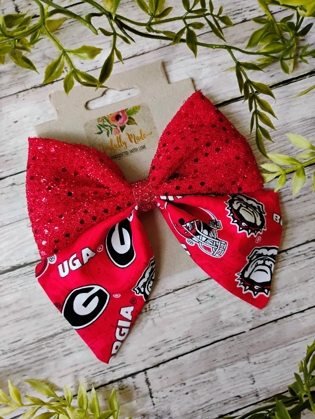 UGA Sparkle Hair Bow or Headband