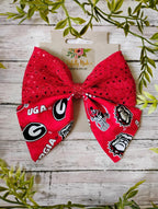 UGA Sparkle Hair Bow or Headband