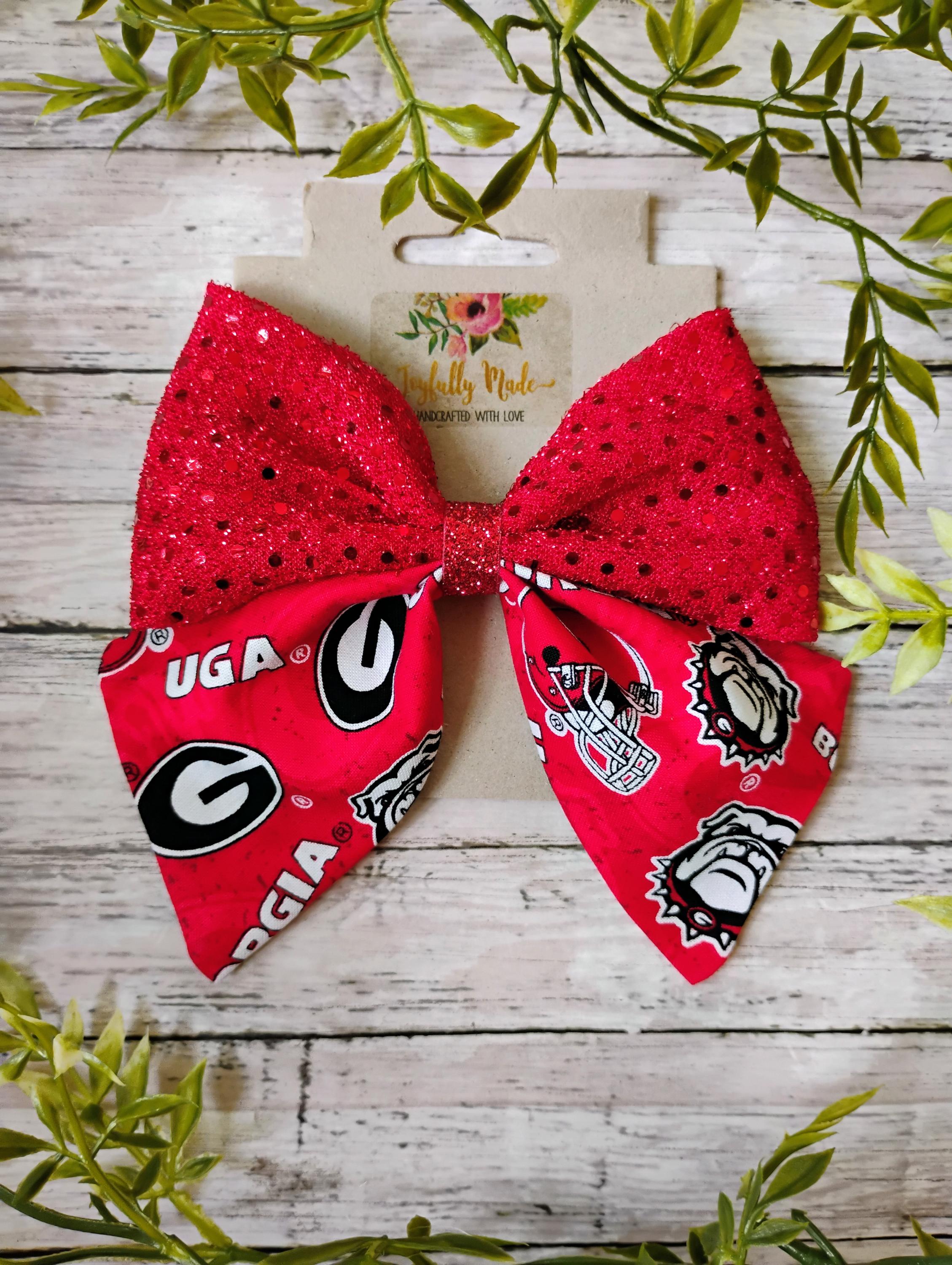 UGA Sparkle Hair Bow or Headband