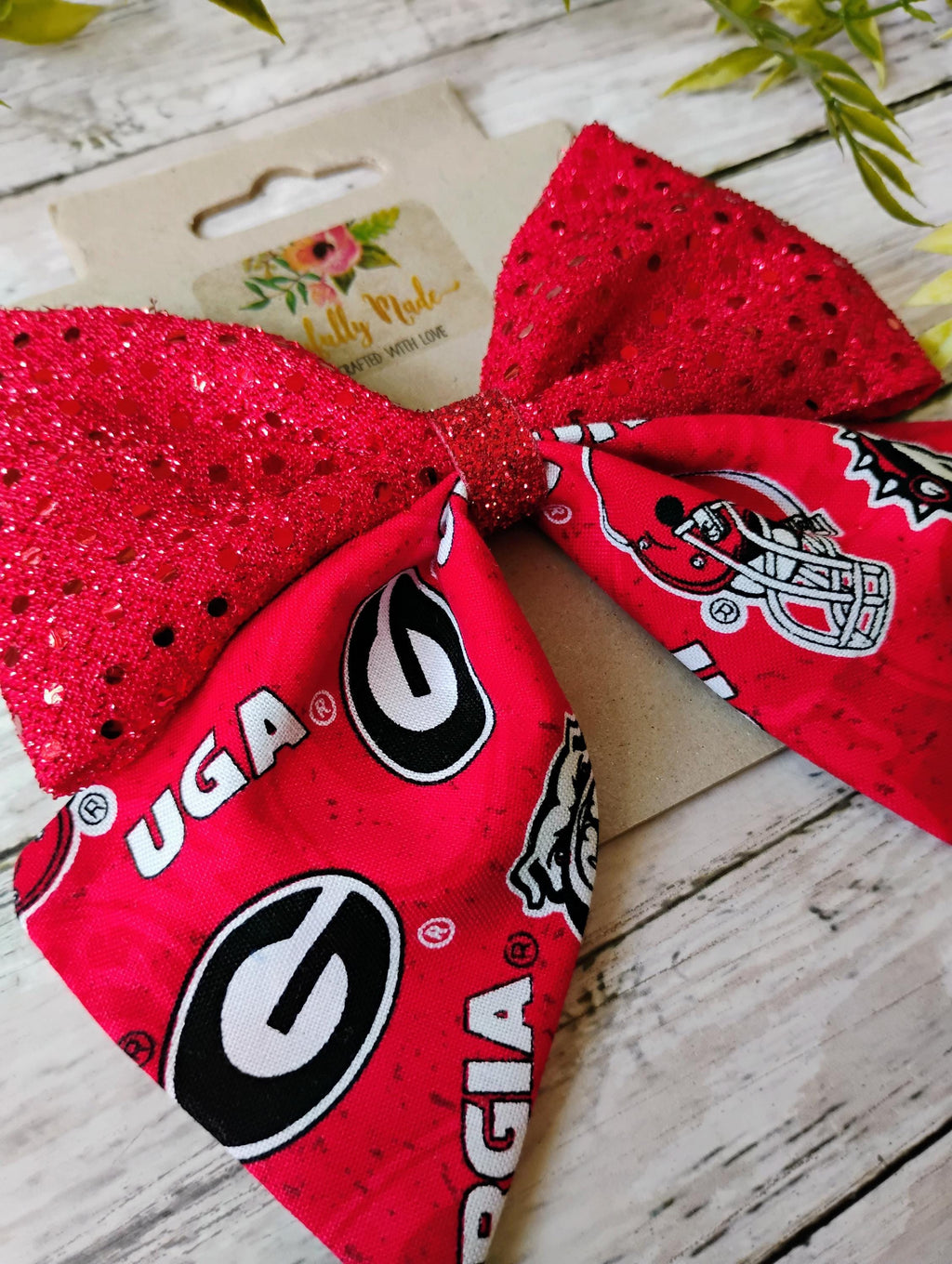 UGA Sparkle Hair Bow or Headband
