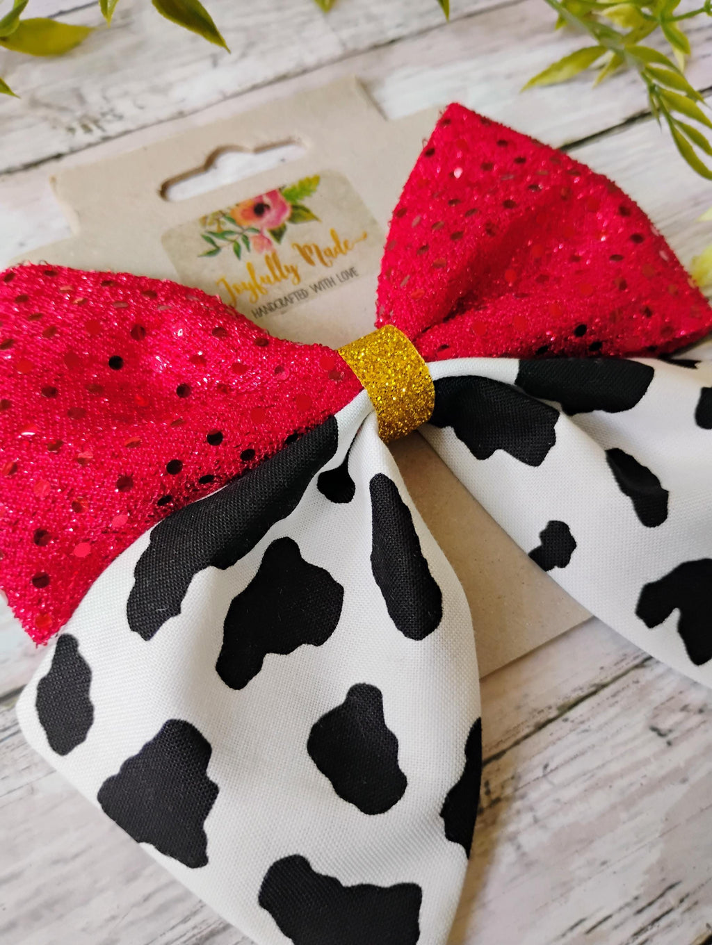 Jessie Inspired Sparkle Hair Bow or Headband