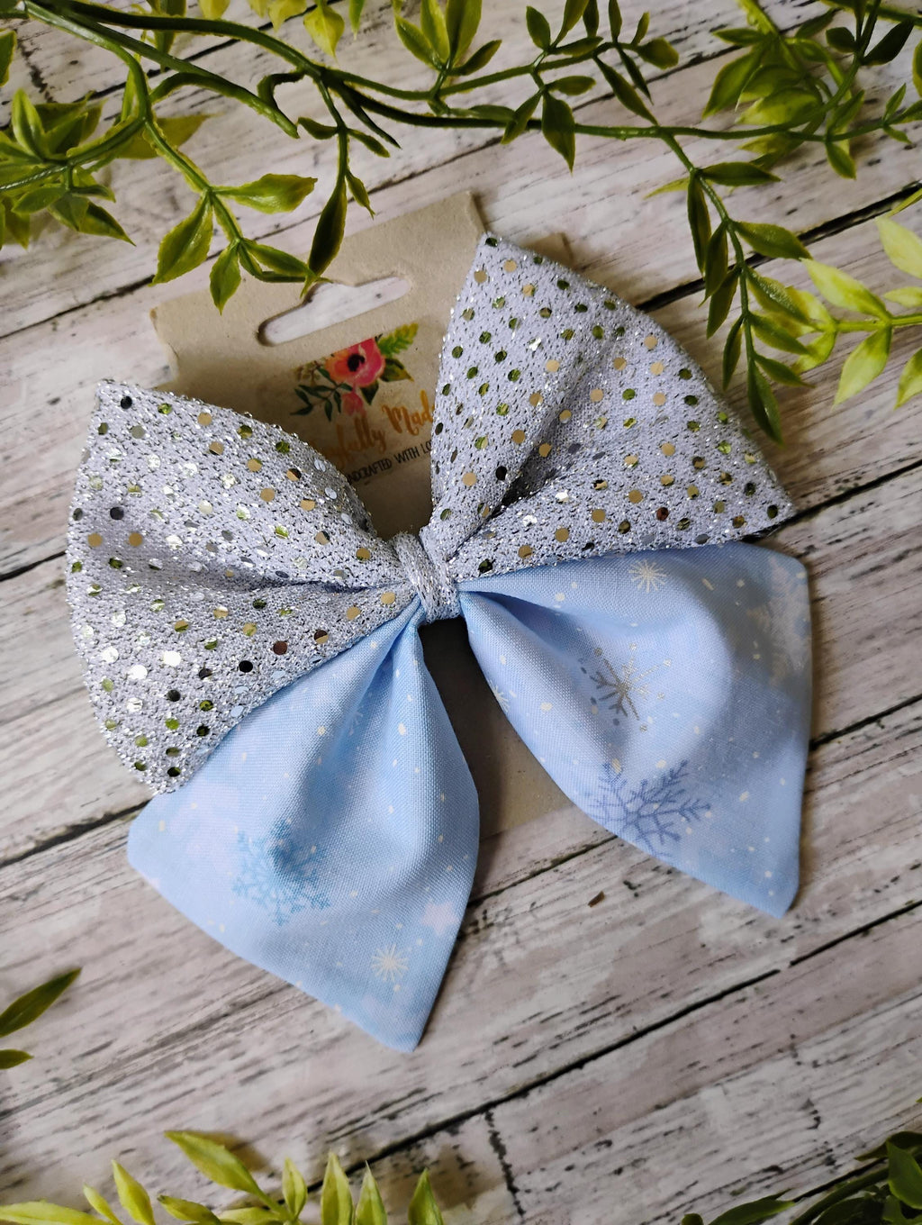 Elsa Sparkle Hair Bow or Headband