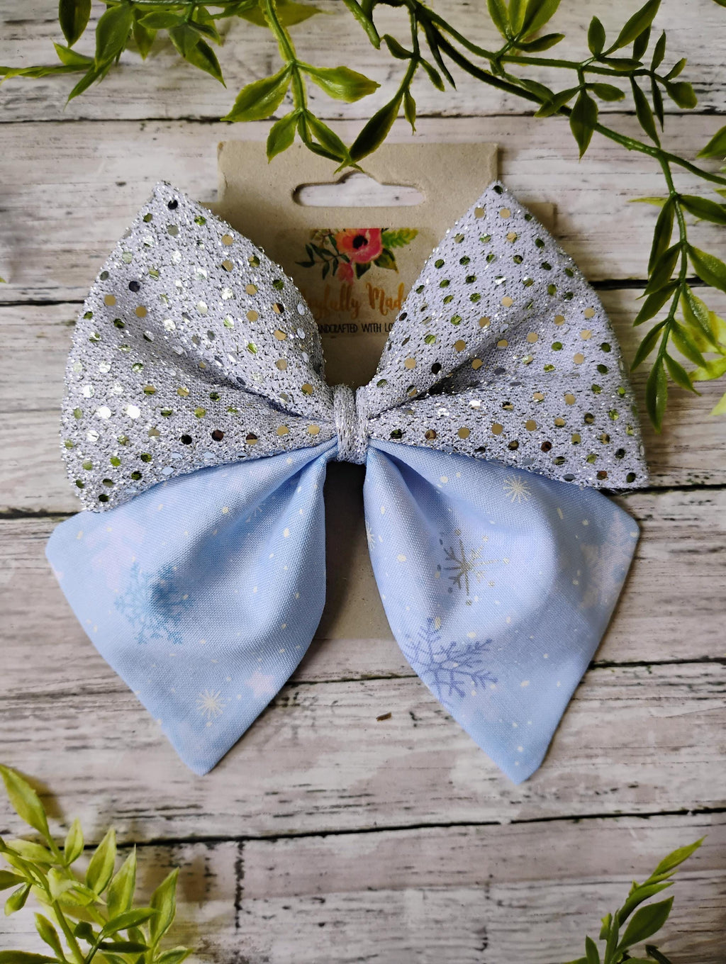 Elsa Sparkle Hair Bow or Headband