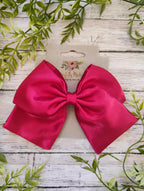 Red Satin Hair Bow, Headband, or Ornament
