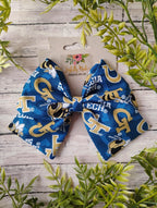 Georgia Tech Hair Bow: Handmade Cotton Fabric Hair Clip, Headband or Ornament