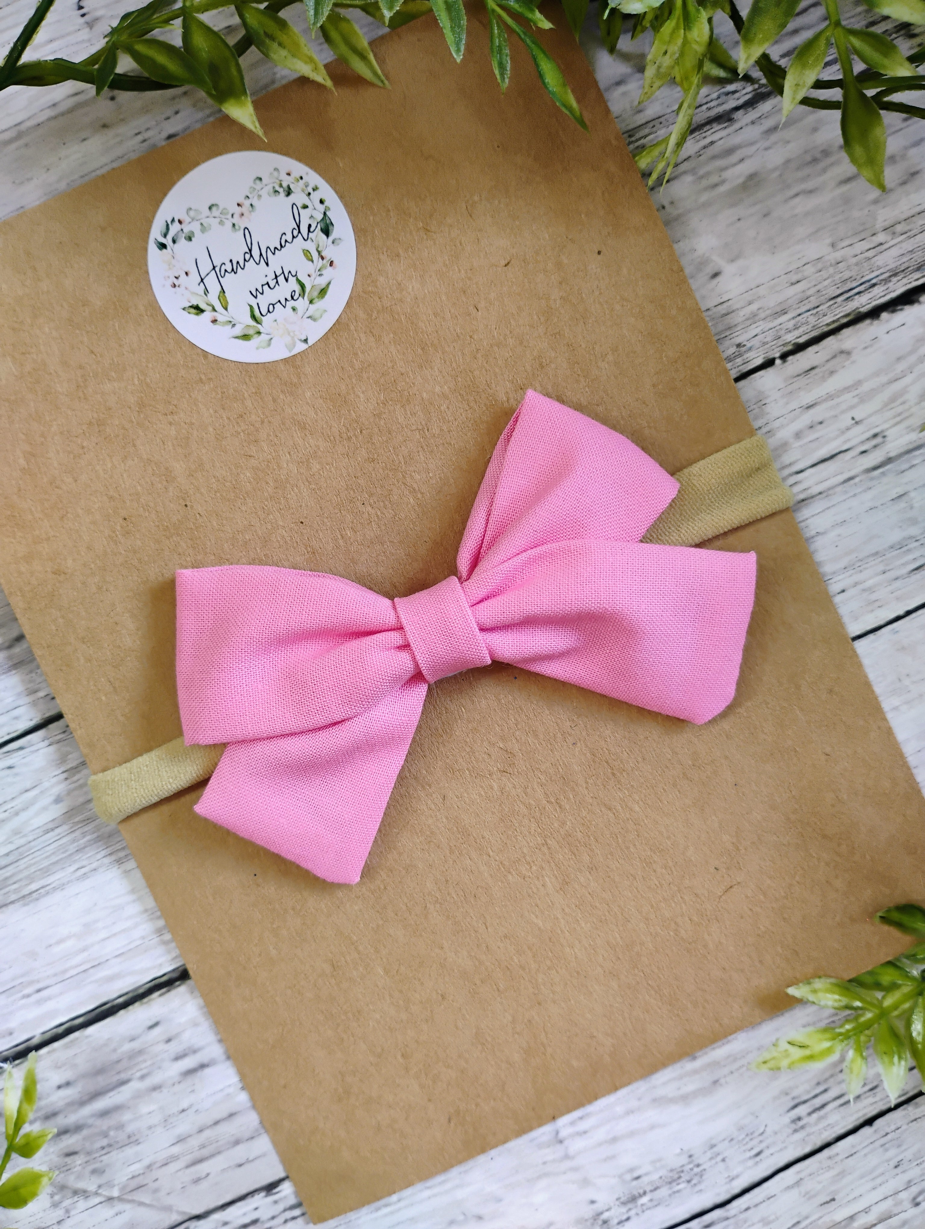 Bubblegum Pink Bow Headband or Clip