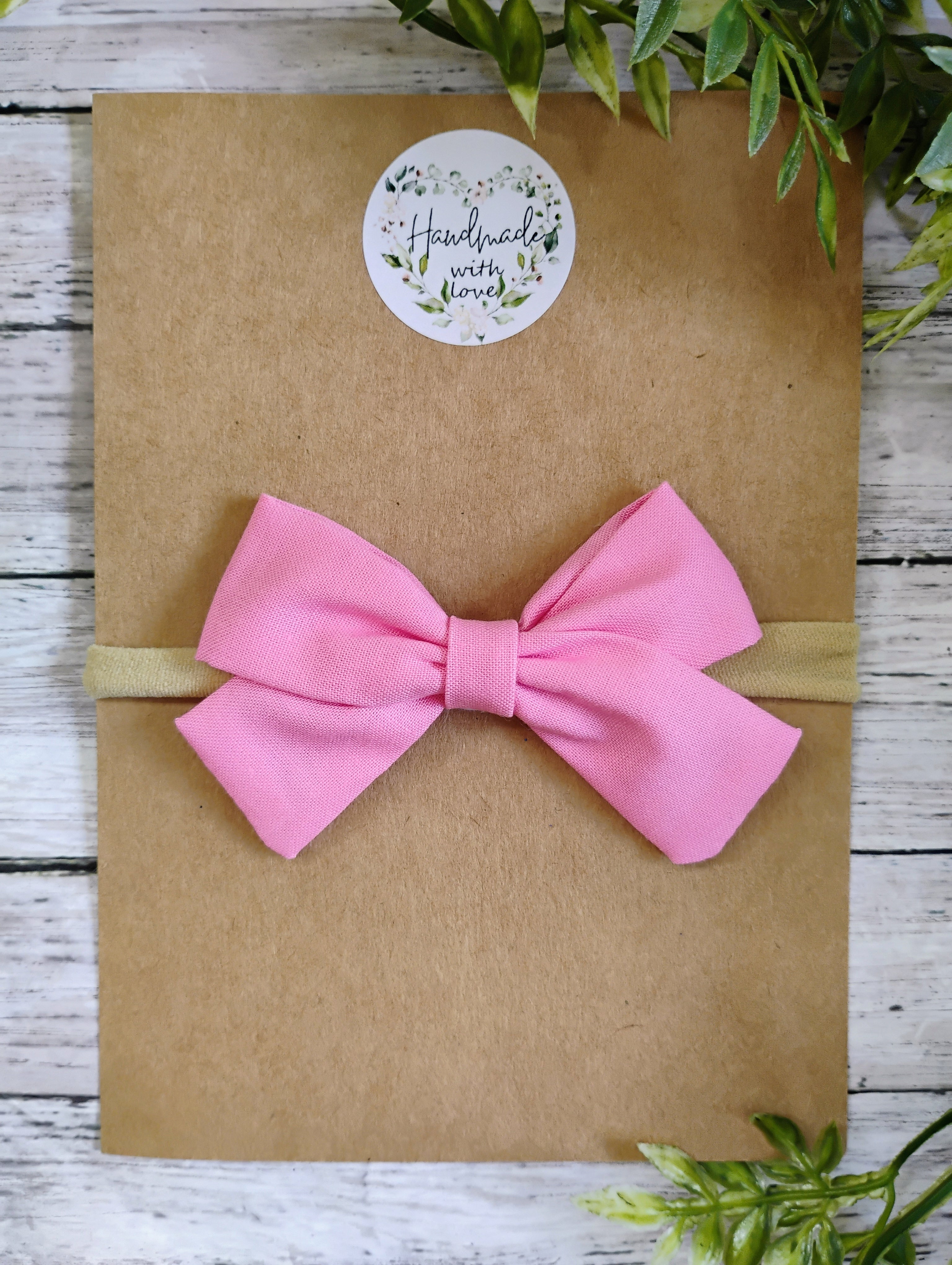 Bubblegum Pink Bow Headband or Clip